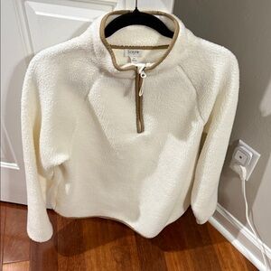 J. Crew Women's Cream 1/4 zip